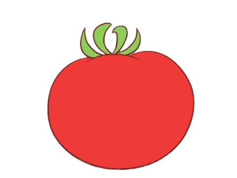 番茄简笔画怎么画图片