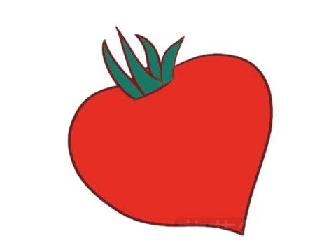 西红柿简笔画可爱图片