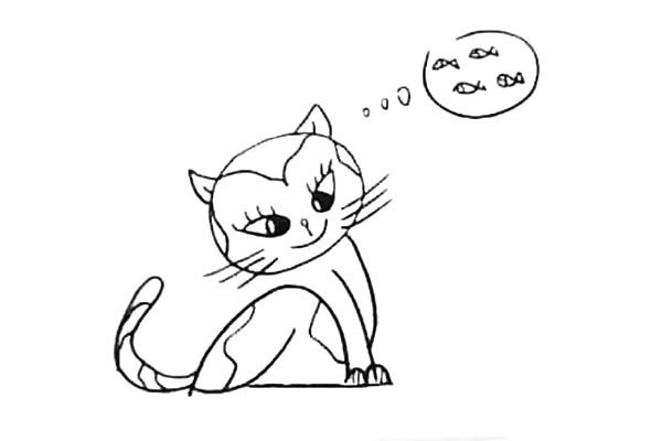 可爱的小猫咪简笔画