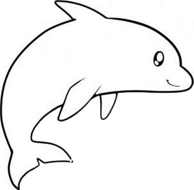 海豚怎么画简笔画简单又可爱