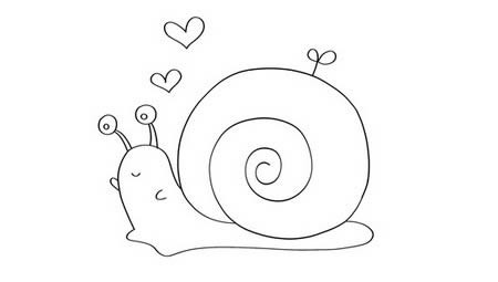 蜗牛简笔画怎么画简单又可爱 步骤图解