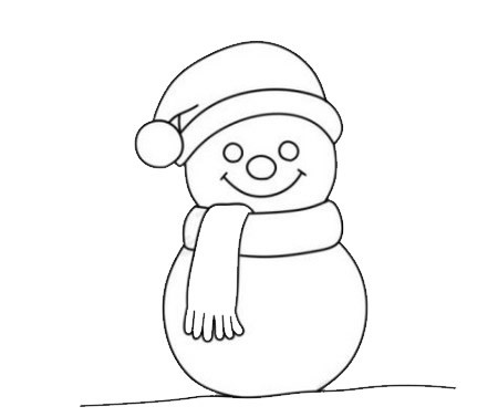 圣诞雪人简笔画怎么画简单又好看