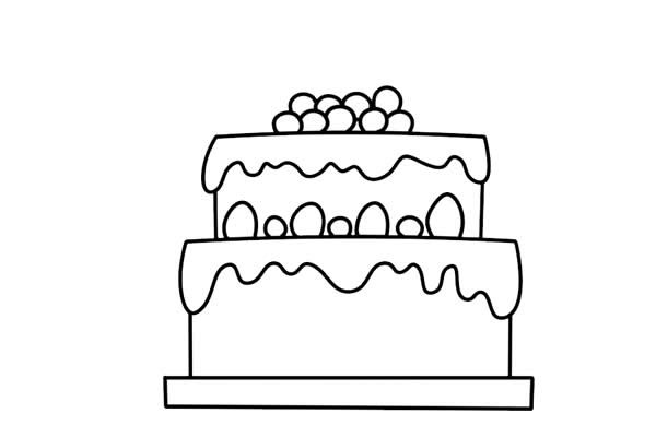 妈妈生日蛋糕简笔画图片