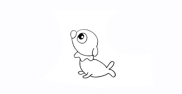 可爱的小海狗简笔画