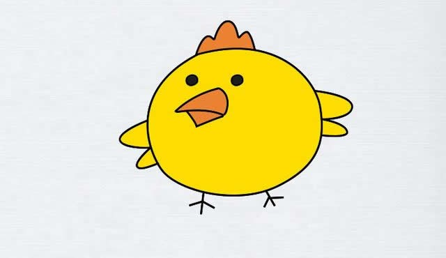 卡通小鸡的画法图片