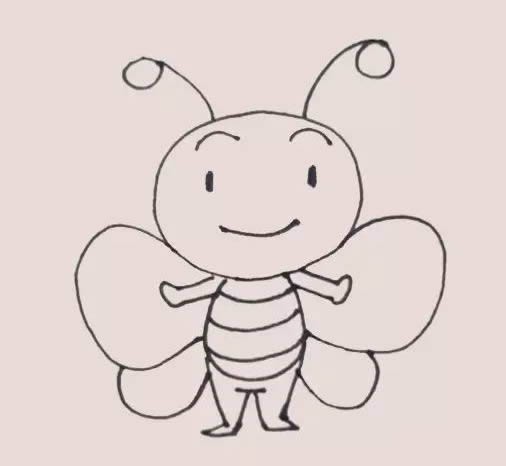 蜜蜂简笔画可爱画法图片