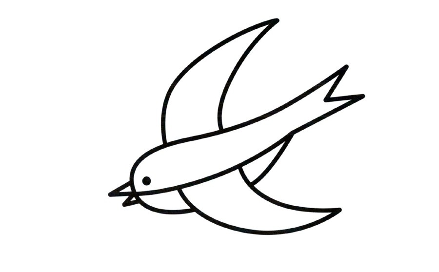 小燕子简单画法图片