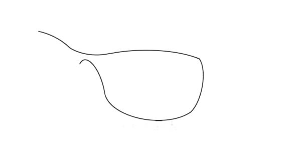 彩色眼镜/墨镜简笔画画法步骤教程