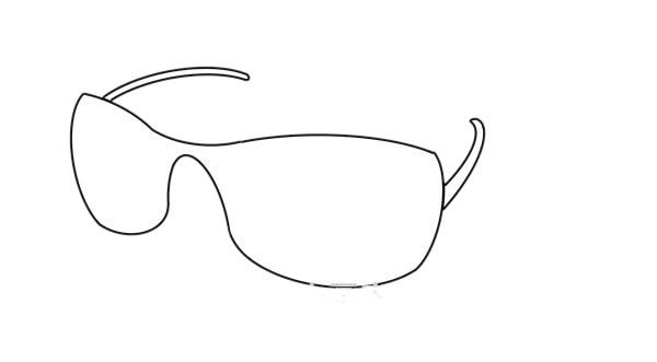 彩色眼镜/墨镜简笔画画法步骤教程