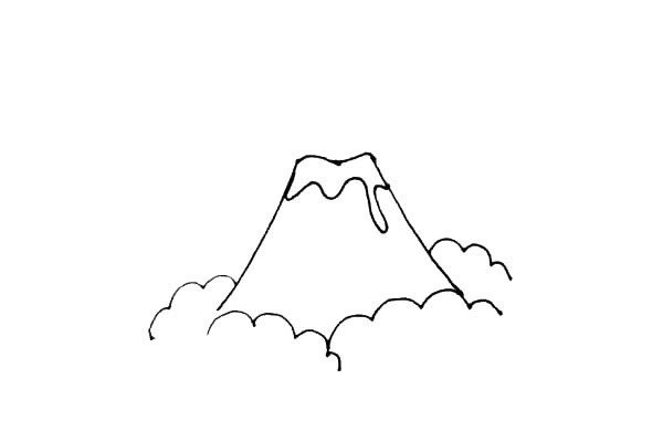 汤加火山简笔画图片