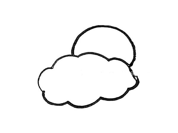 天气多云的简笔画图片
