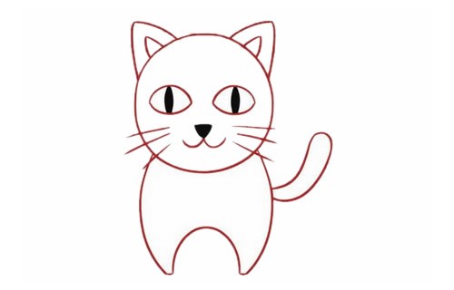 小猫简笔画图片简单图片