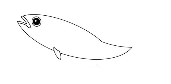 金枪鱼简笔画的画法步骤图