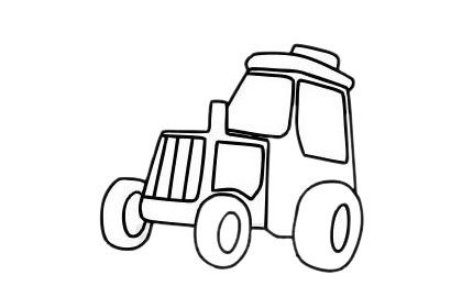拖拉机简笔画 卡车图片