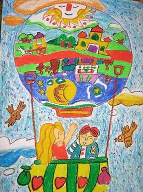 绿色家园儿童画三年级绘画作品欣赏