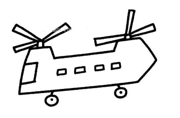 武装运输机简笔画图片