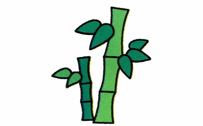 竹子植物简笔画步骤图片大全