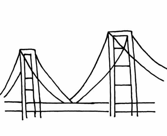 高速公路桥简笔画图片
