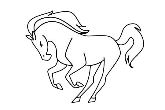 最简单马的简笔画画法步骤教程及图片大全