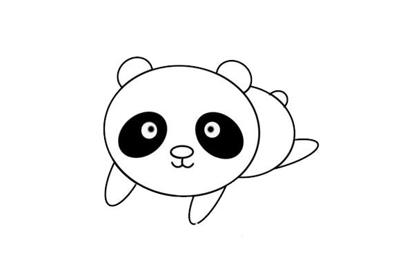 大熊猫宝宝怎么画简笔画简单又可爱