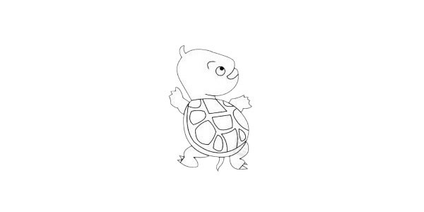 宠物龟简笔画图片