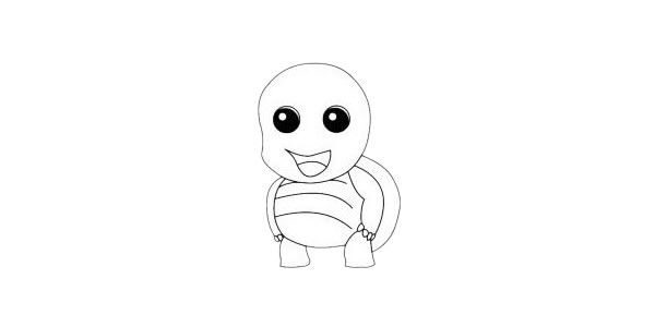 笔画图片卡通乌龟简笔画图片宠物龟简笔画图片步骤四:画上龟纹和龟壳