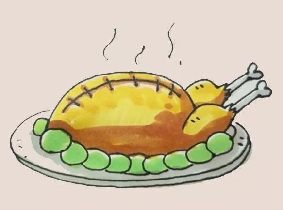 美食大餐简笔画图片