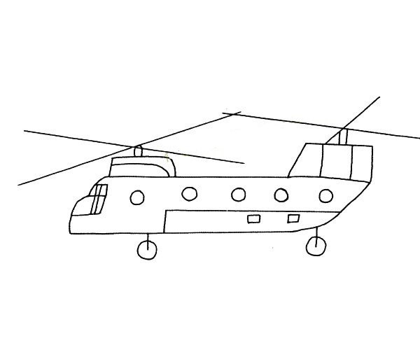 武装直升机简笔画伪装图片