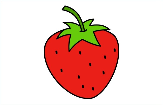 草莓简笔画图片 画法图片