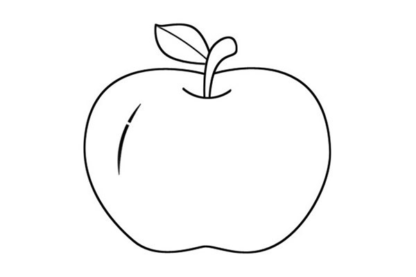 苹果简单画法简笔画图片