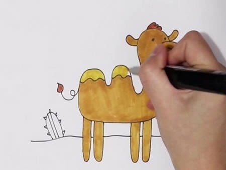 骆驼怎么画简单又好看上色 骆驼简笔画步骤图片