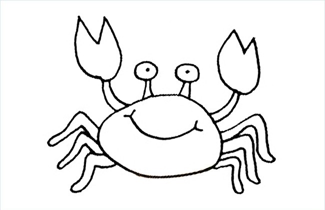 大螃蟹简单画法图片