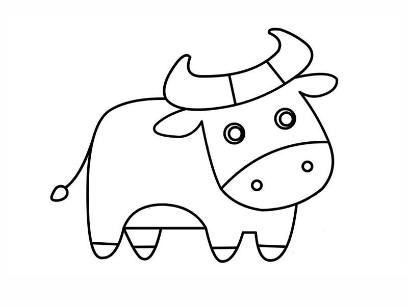 大黄牛怎么画简笔画图片