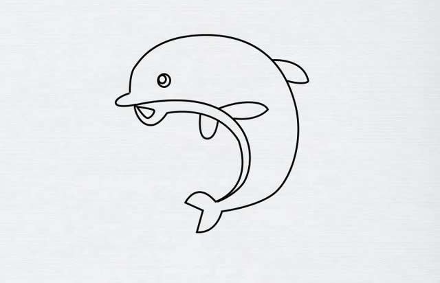 小海豚简笔画阿布图片