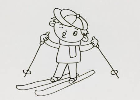 自由滑雪怎么画图片