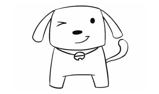 狗简笔画简单卡通图片