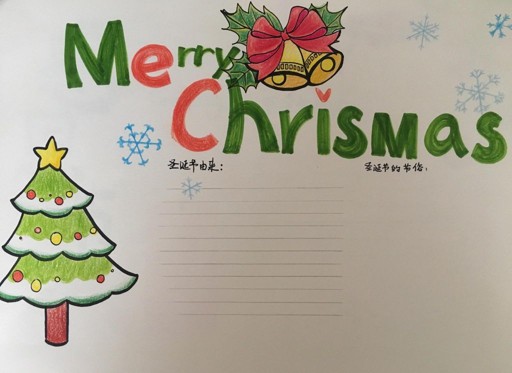 2018圣诞节手抄报模板，圣诞节由来与习俗