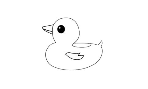 简笔画鸭最简单画法图片