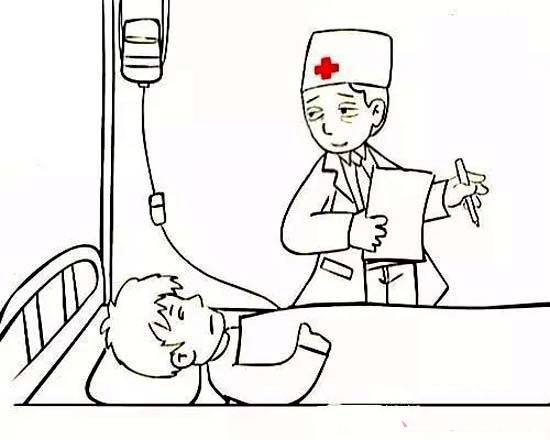 医生救治病人简笔画图片