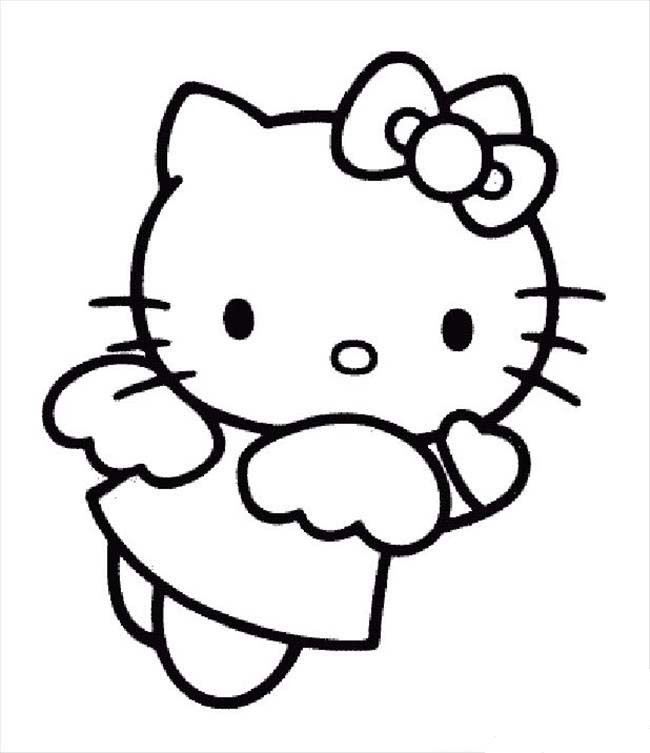 kitty猫简笔画画法图片