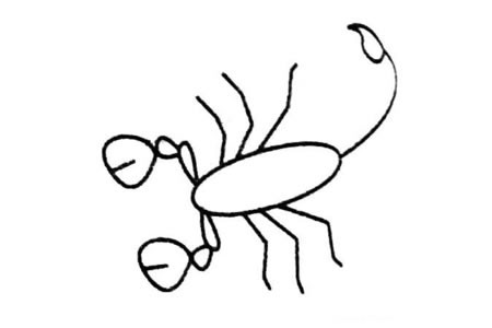 蝎子简笔画手绘图图片