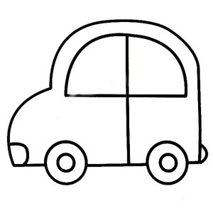 小轿车简笔画幼儿图片