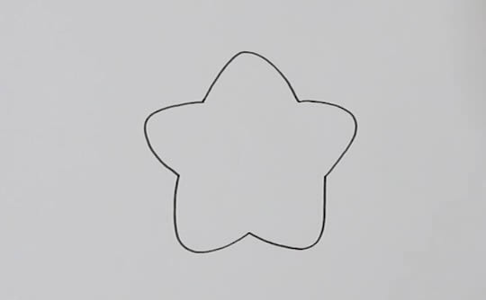 20厘米五角星简单画法图片