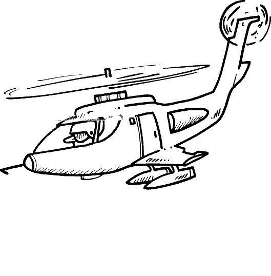 武装直升机简笔画