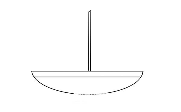 帆船简笔画画法步骤图片