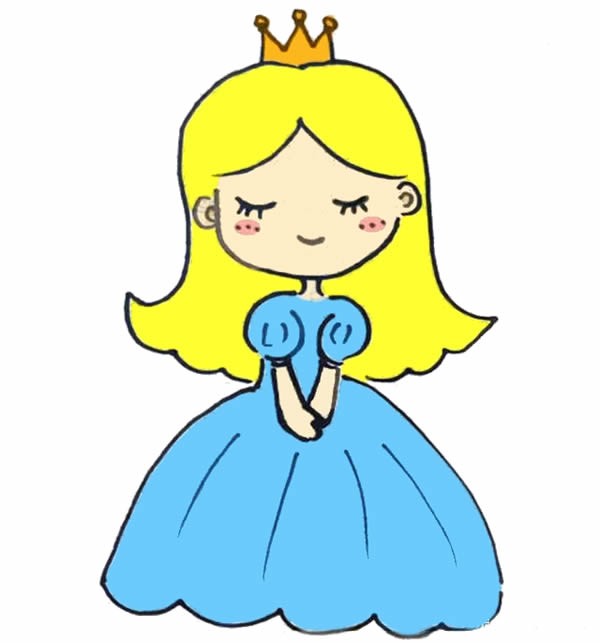 公主怎么画学画漂亮又简单的小公主简笔画