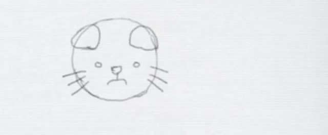 可爱的猫咪简笔画步骤图