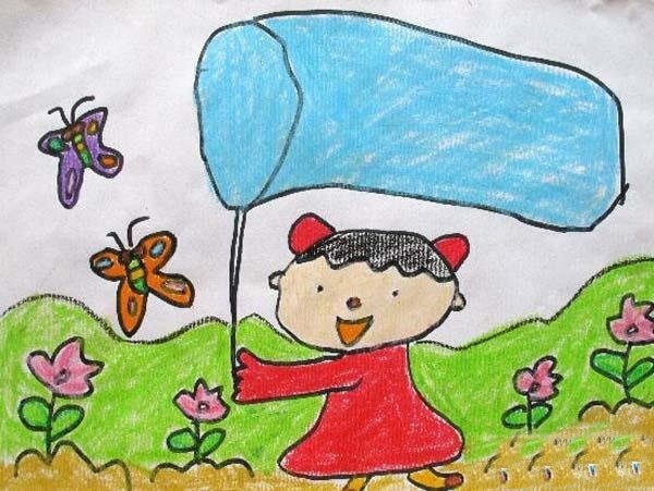 儿童画美丽的春天图片