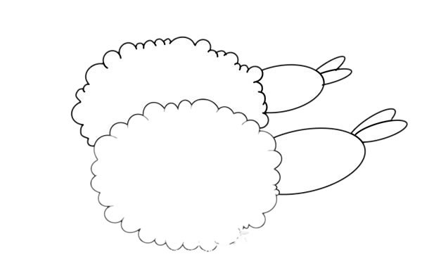炸虾球简笔画画法步骤图片