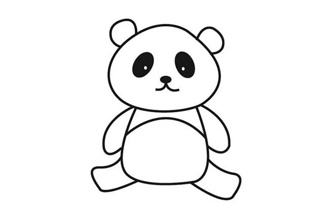 火炬熊猫简笔画图片